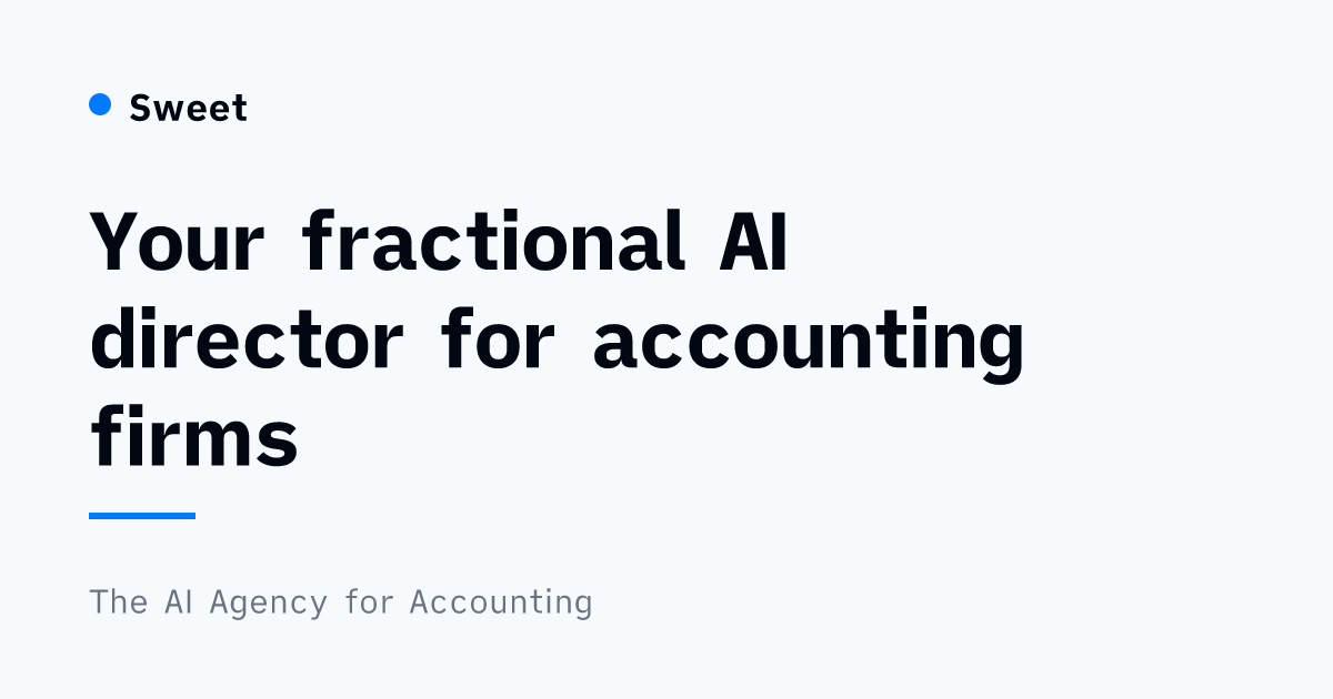 Sweet - AI Agency for Accounting — photo from the business website